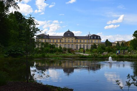 El castillo de Poppelsdorfer a la sombra de los Weihers